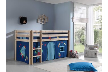 Kinderbett Karolina 210x114x106 Massivholz Natur...