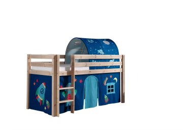 Kinderbett Karolina 210x114x106 Massivholz Natur...
