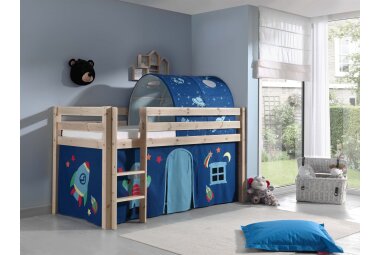 Kinderbett Karolina 210x114x106 Massivholz Natur...