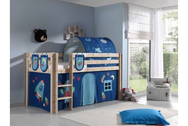 Kinderbett Karolina 210x114x106 Massivholz Natur...