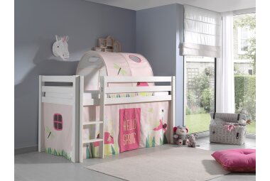 Kinderbett Karolina 210x114x106 Massivholz Weiß...