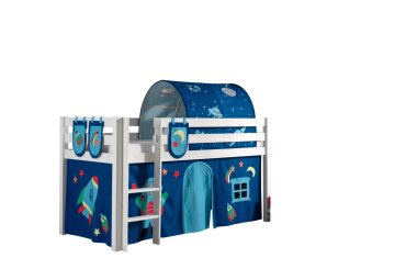 Kinderbett Karolina 210x114x106 Massivholz Wei&szlig;...