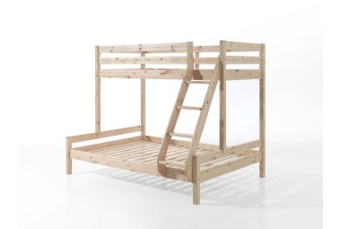 Etagenbett Kathlin 208x156x167 Familienbett Massivholz natur