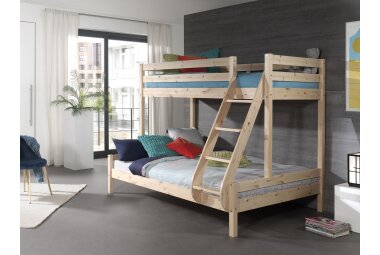 Etagenbett Kathlin 208x156x167 Familienbett Massivholz natur