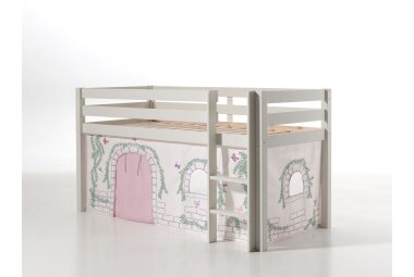 Kinderbett Karolina 210x114x106 Massivholz Weiß...