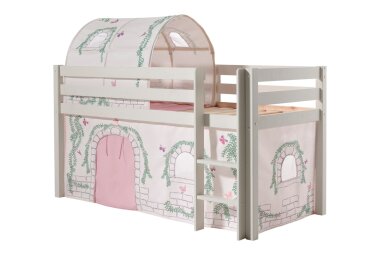 Kinderbett Karolina 210x114x106 Massivholz Weiß...