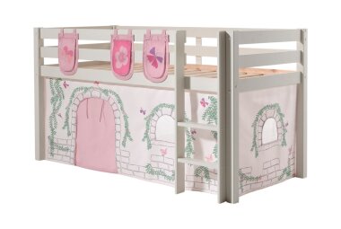 Kinderbett Karolina 210x114x106 Massivholz Wei&szlig;...