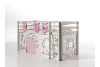 Kinderbett Karolina 210x114x106 Massivholz Wei&szlig;...