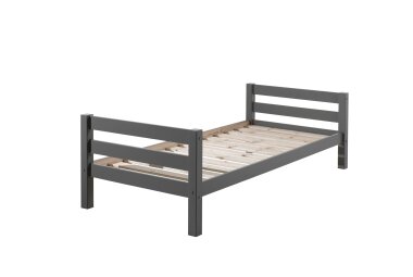 Einzelbett Karolina 210x99x63 Kinderbett Massivholz grau