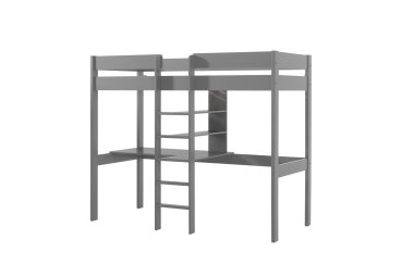 Hochbett Karole 208x105x175 Kinderbett Massivholz grau