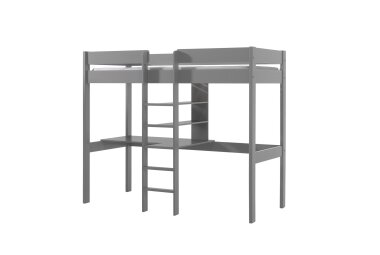 Hochbett Karole 208x105x175 Kinderbett Massivholz grau