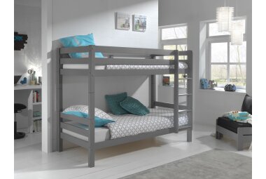 Etagenbett Karolina 210x105x161 Hochbett Massivholz grau