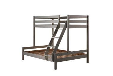 Etagenbett Karlee 208x156x167 Familienbett Massivholz grau