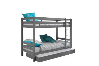 Etagenbett Karolina 210x105x161 Hochbett Massivholz grau