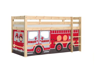 Kinderbett Karolina 210x114x106 Massivholz Natur...