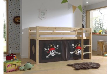 Kinderbett Karolina 210x114x106 Massivholz Natur...