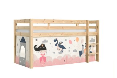 Kinderbett Karolina 210x114x106 Massivholz Natur...