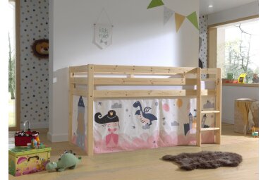 Kinderbett Karolina 210x114x106 Massivholz Natur...