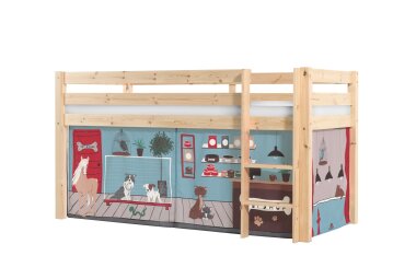 Kinderbett Karolina 210x114x106 Massivholz Natur...