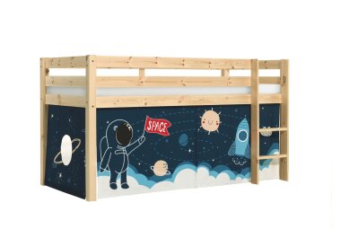 Kinderbett Karolina 210x114x106 Massivholz Natur...