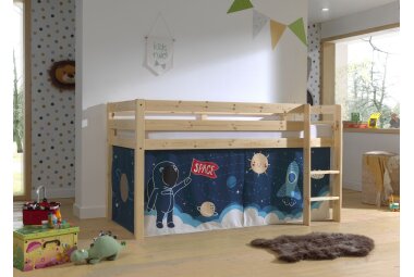 Kinderbett Karolina 210x114x106 Massivholz Natur...