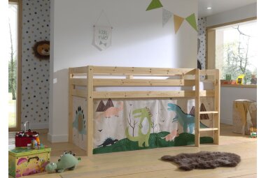 Kinderbett Karolina 210x114x106 Massivholz Natur...