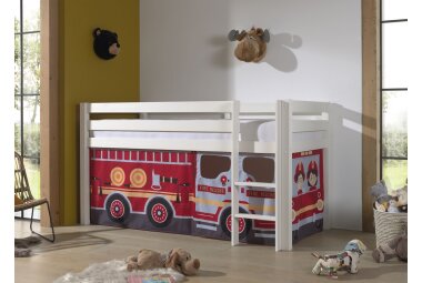 Kinderbett Karolina 210x114x106 Massivholz Weiß...