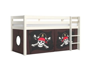 Kinderbett Karolina 210x114x106 Massivholz Wei&szlig;...