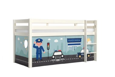 Kinderbett Karolina 210x114x106 Massivholz Weiß...