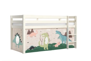 Kinderbett Karolina 210x114x106 Massivholz Weiß...