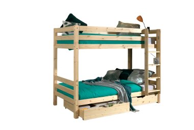 Etagenbett Karolina 210x105x161 Hochbett Massivholz natur