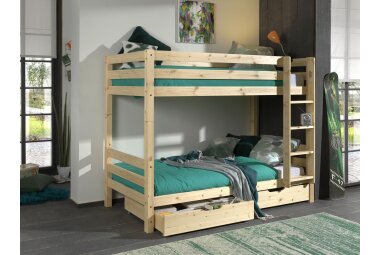 Etagenbett Karolina 210x105x161 Hochbett Massivholz natur