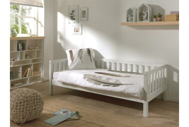 Kojenbett Karena 211x98x68 Einzelbett Massivholz Weiß