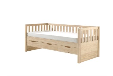 Kojenbett mit Schubladen Karena 211x98x86 Massivholz natur
