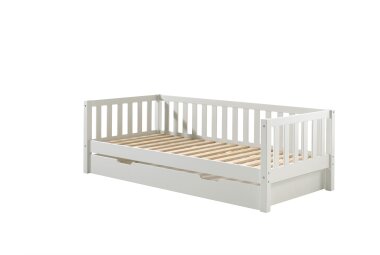 Kojenbett Karena 211x98x68 Einzelbett Massivholz Wei&szlig;