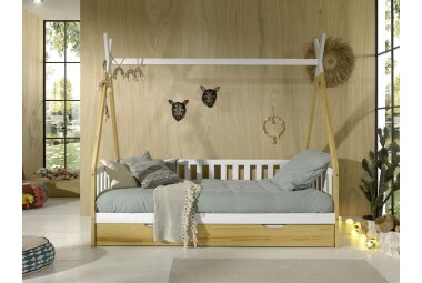 Zeltbett Karyn 6 206x96x185 Kinderbett Massivholz...