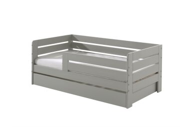 Juniorbett Karie 144x70x56 Kinderbett Massivholz+MDF Grau