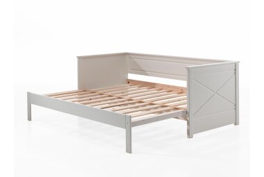 Funktionsbett Kati 209x100x80 Ausziehbett Massivholz+MDF...