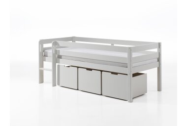 Kojenbett Karolina 208x105x83 Kinderbett Massivholz Weiß