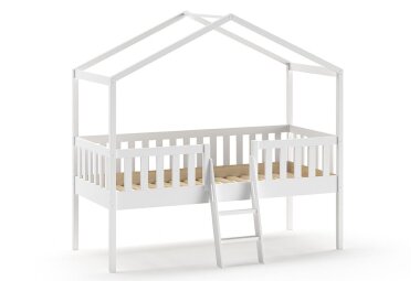 Hausbett mit Leiter Kapua 209x120x202 Kinderbett...