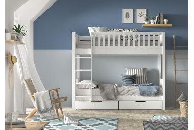 Etagenbett Karyl 208x105x175 Hochbett Massivholz Wei&szlig;