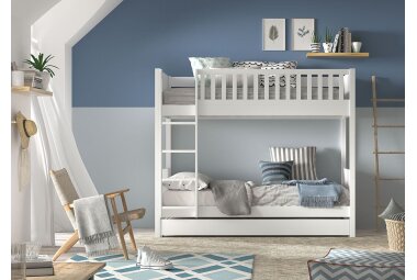 Etagenbett Karyl 208x105x175 Hochbett Massivholz Wei&szlig;