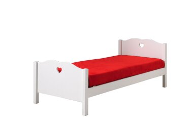 Einzelbett Kamila 211x96x80 Kinderbett MDF Wei&szlig;