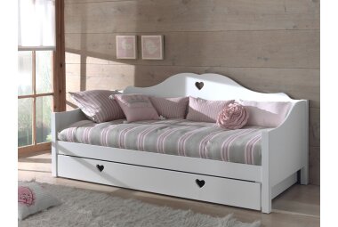 Kojenbett Kamila 211x97x95 Jugendbett MDF Wei&szlig;