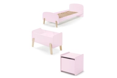 Kinderzimmer Set Karilynn 3 Bett Kommode Spielkiste...