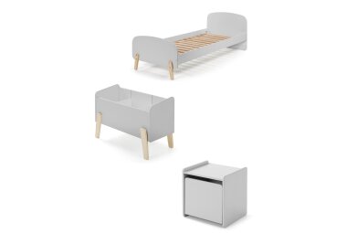 Kinderzimmer Set Karilynn 3 Bett Kommode Spielkiste...