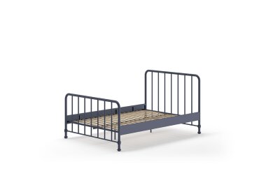 Metallbett Kay 147x207x110 Einzelbett Metall Blau matt