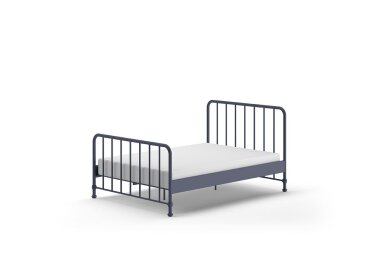 Metallbett Kay 147x207x110 Einzelbett Metall Blau matt