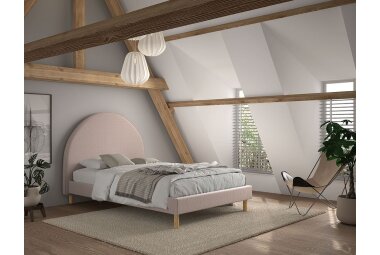 Polsterbett Karlotta 147x212x132 Einzelbett Holzwerkstoff Rosa