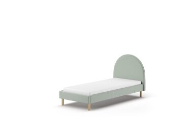 Polsterbett Karlotta 97x212x107 Einzelbett Holzwerkstoff Grün